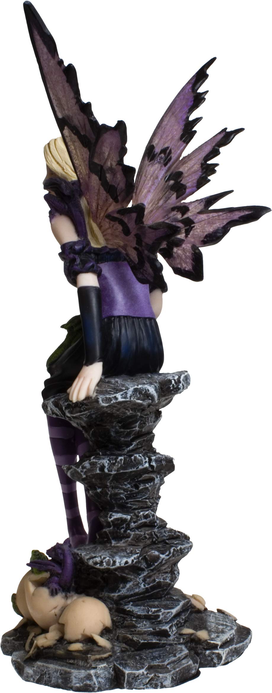 Amethyst and Hatchlings 255cm Purple Fairy Baby Dragon Figurine 25.5cm