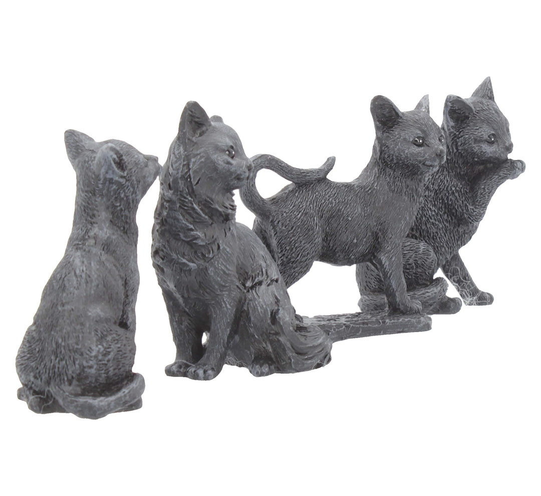 Adorable Lucky Black Cats 9cm Figures Display of 24