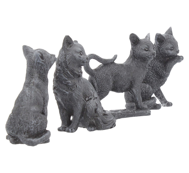 Adorable Lucky Black Cats 9cm Figures Display of 24