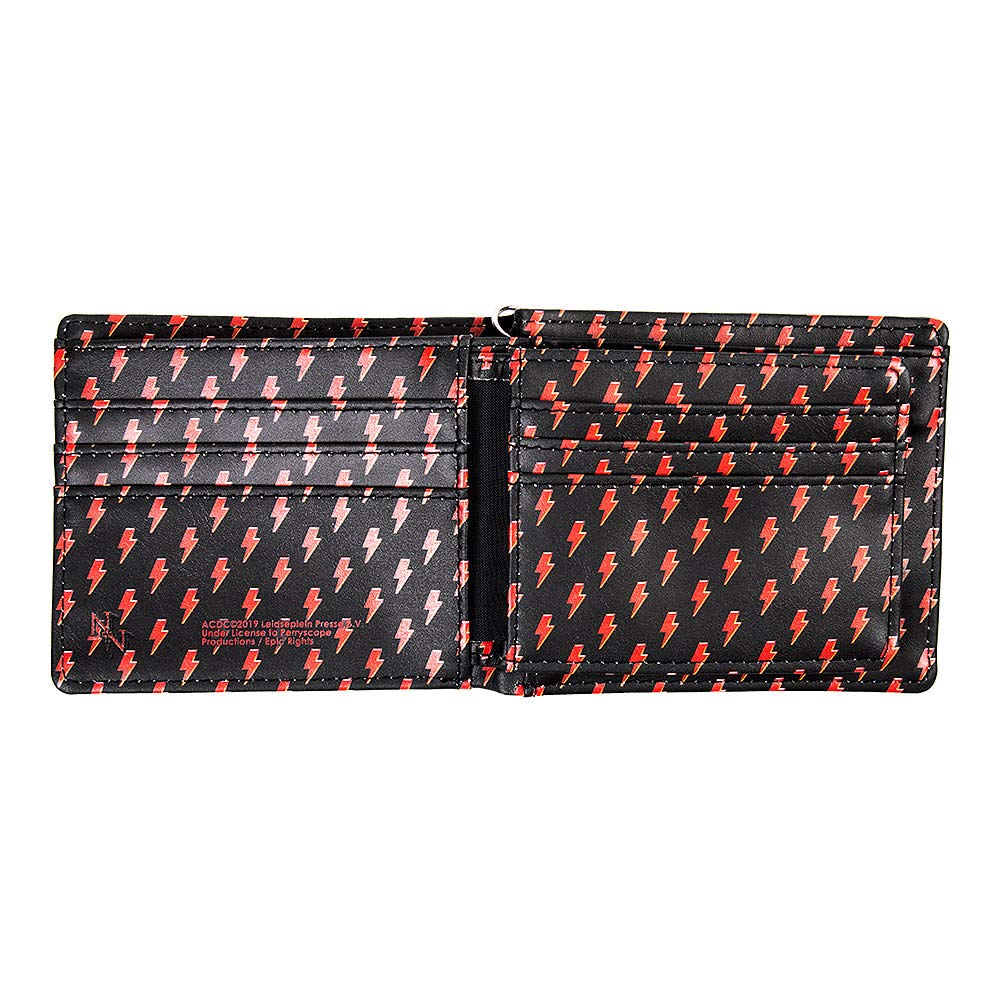 ACDC Logo Leather Lightning Chained Wallet Purse 11cm