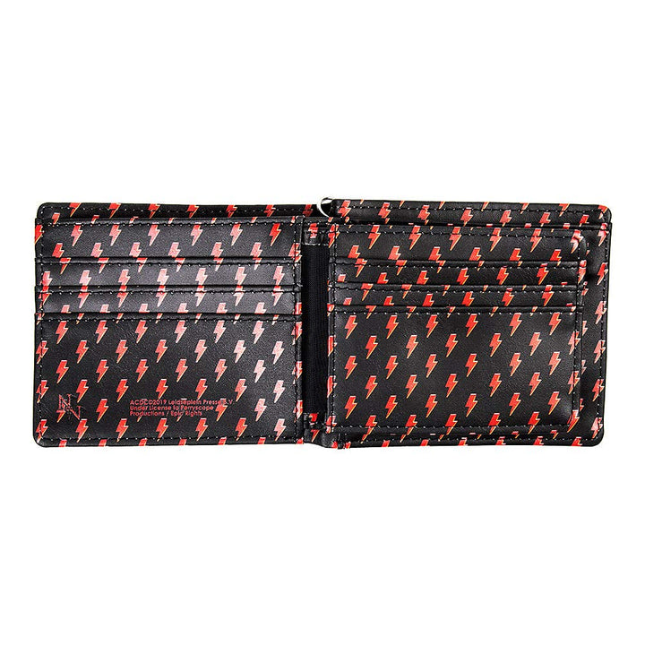 ACDC Logo Leather Lightning Chained Wallet Purse 11cm
