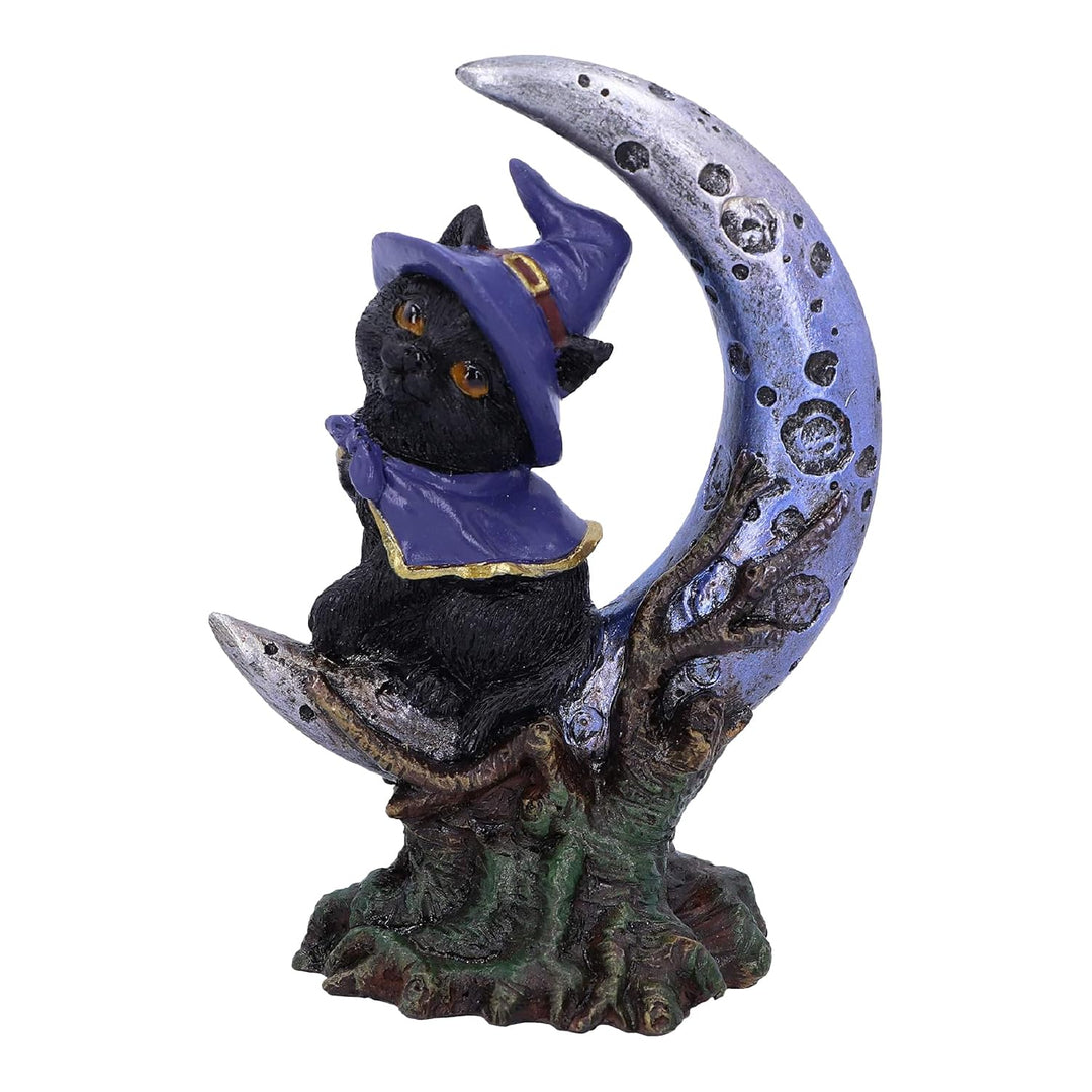 Sooky Witches Familiar Black Cat and Crescent Moon Figurine 11.5cm