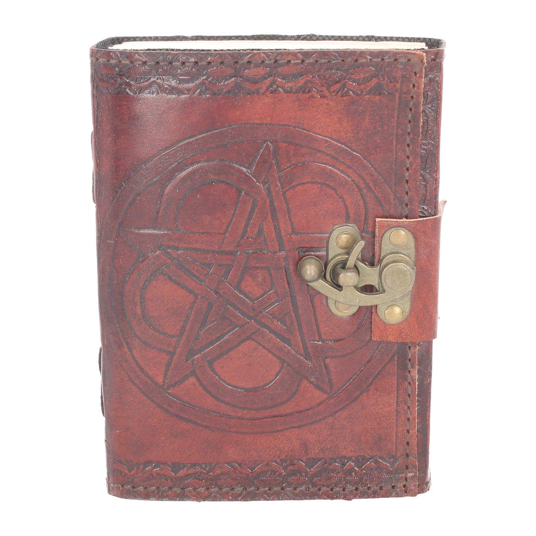 Nemesis Now Wiccan Lockable Pentagram Leather Embossed Journal