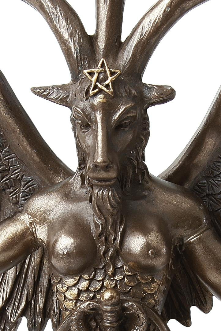 Baphomet Occult Mystical Figurine Bronze Gothic Ornament 24cm