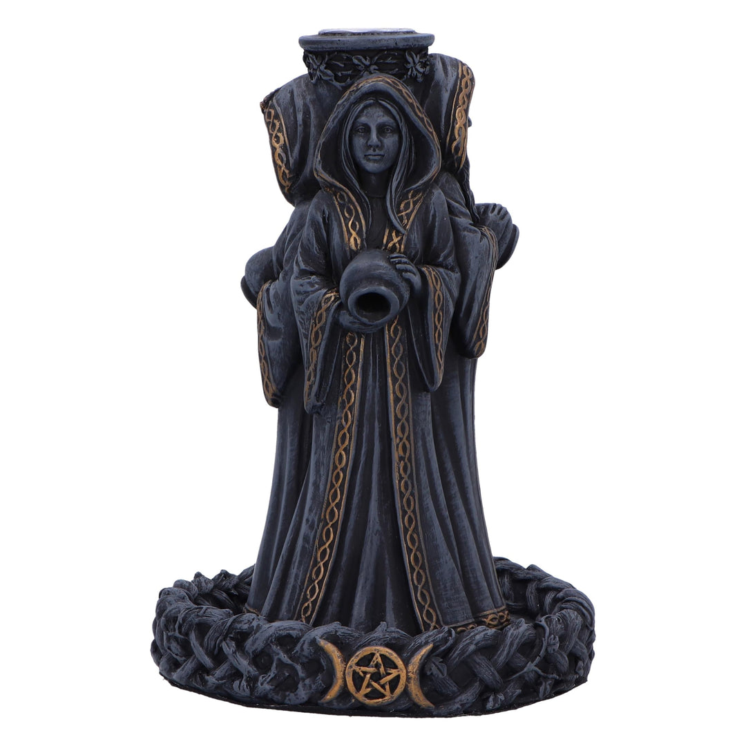 Triple Moon Goddess Backflow Incense Burner 15.5cm