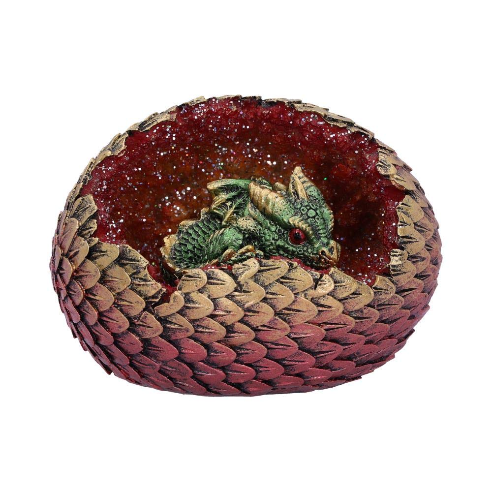Green Geode Home Glittering Hatchling and Egg Figurine 10.7cm