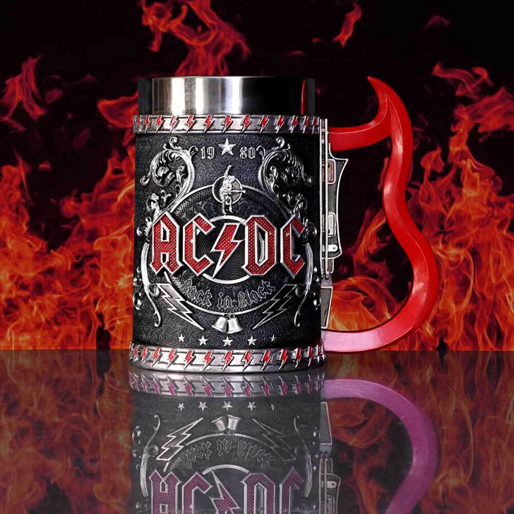 ACDC Back in Black Tankard Mug 16cm Officially Licensed