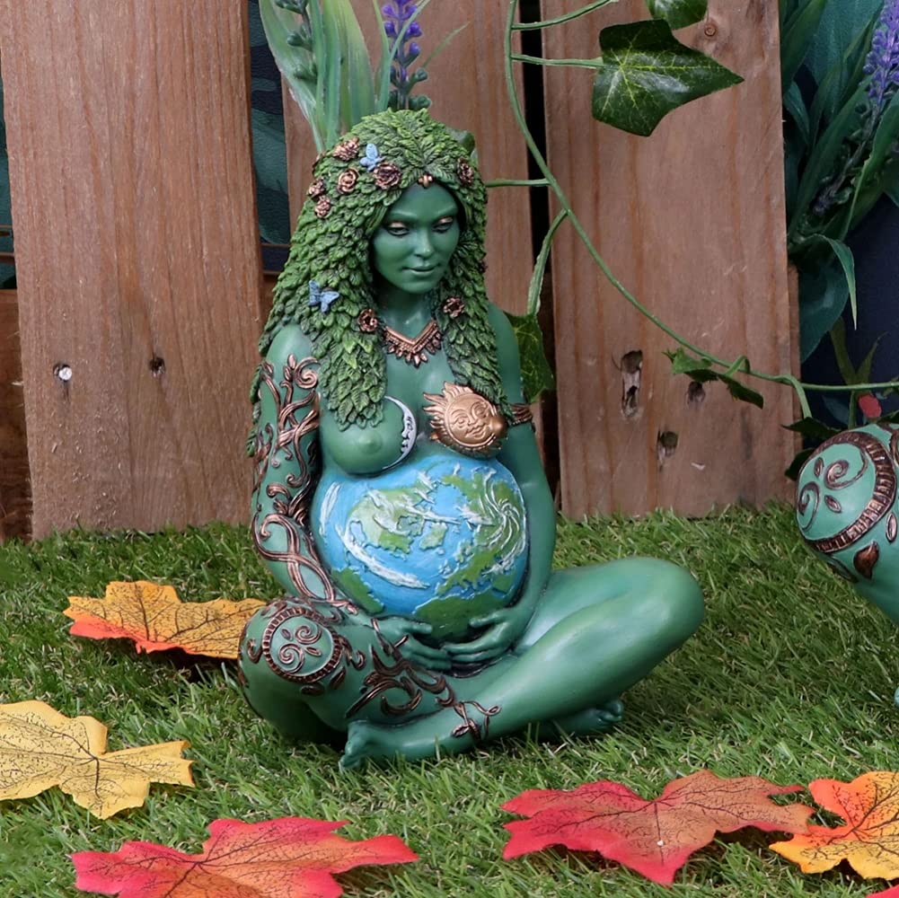 Small Ethereal Mother Earth Gaia Art Statue Painted Figurine 17.5cm