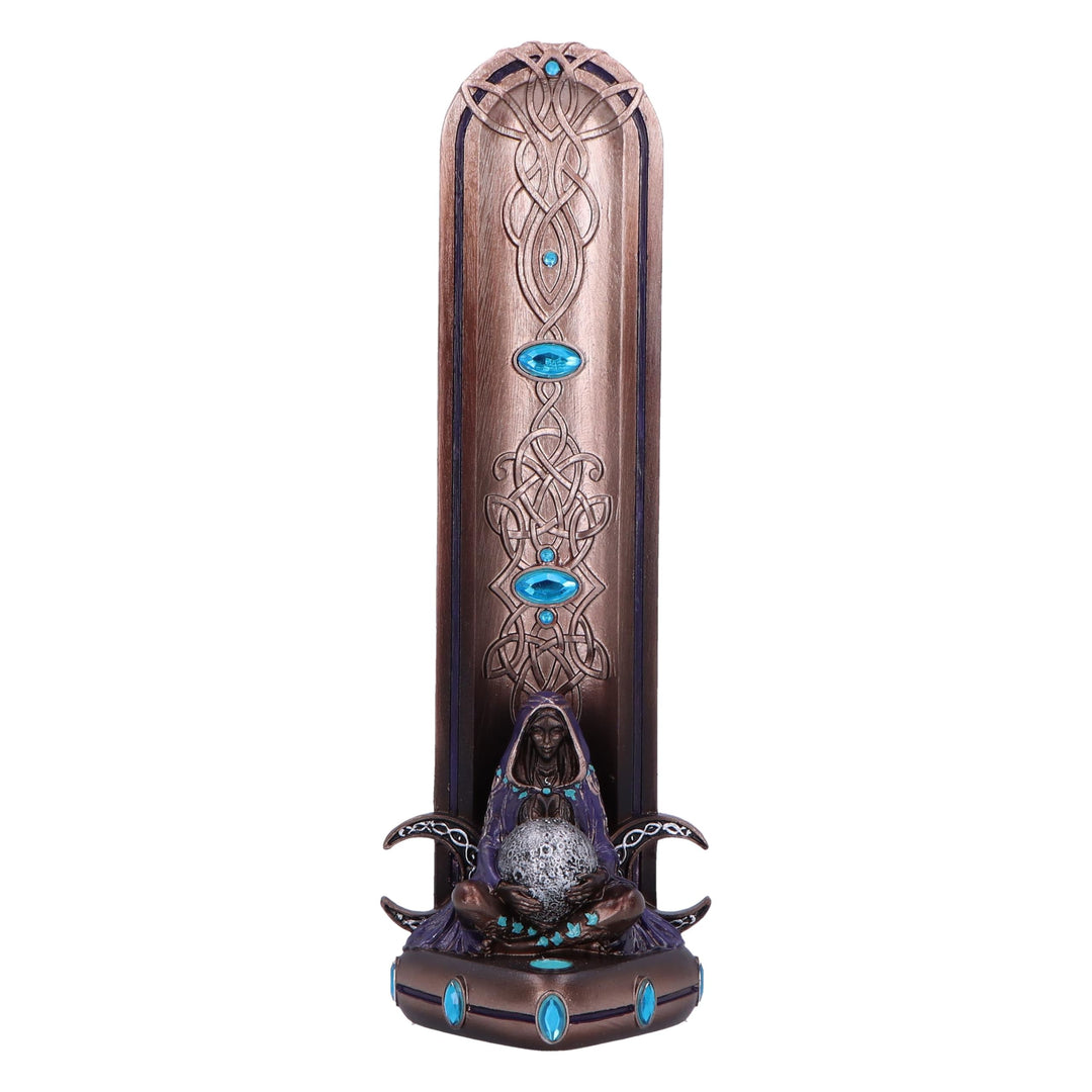 Triple Moon Goddess Bronze Incense Burner 22.5cm