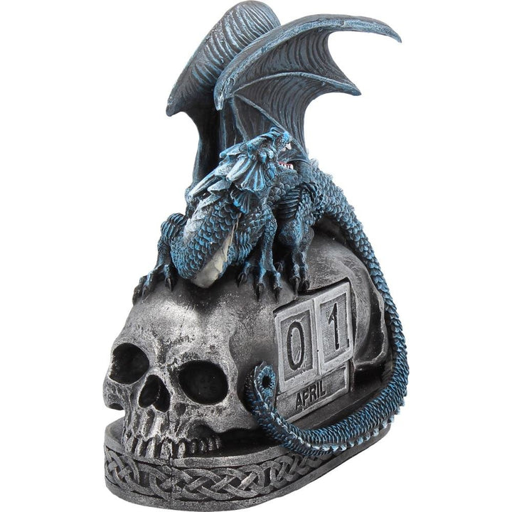 Blue Dragon and Skulls Year Keeper Gothic Calendar 14cm