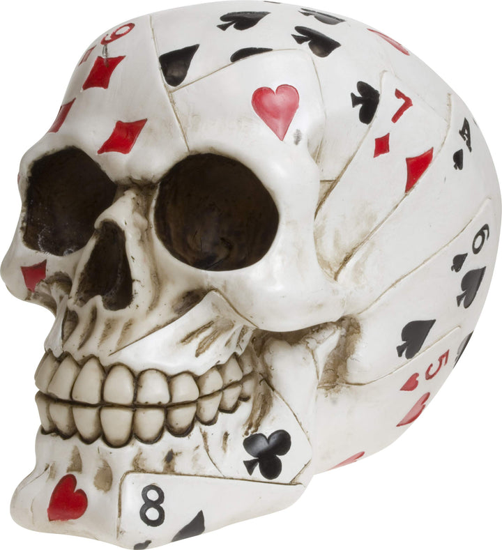 Dead Mans Hand Playing Card Skull Ornament 15cm