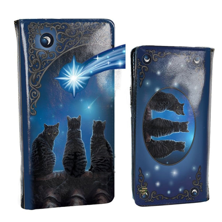 Nemesis Now Lisa Parker Wish Upon A Star Cat Purse Blue 18.5cm