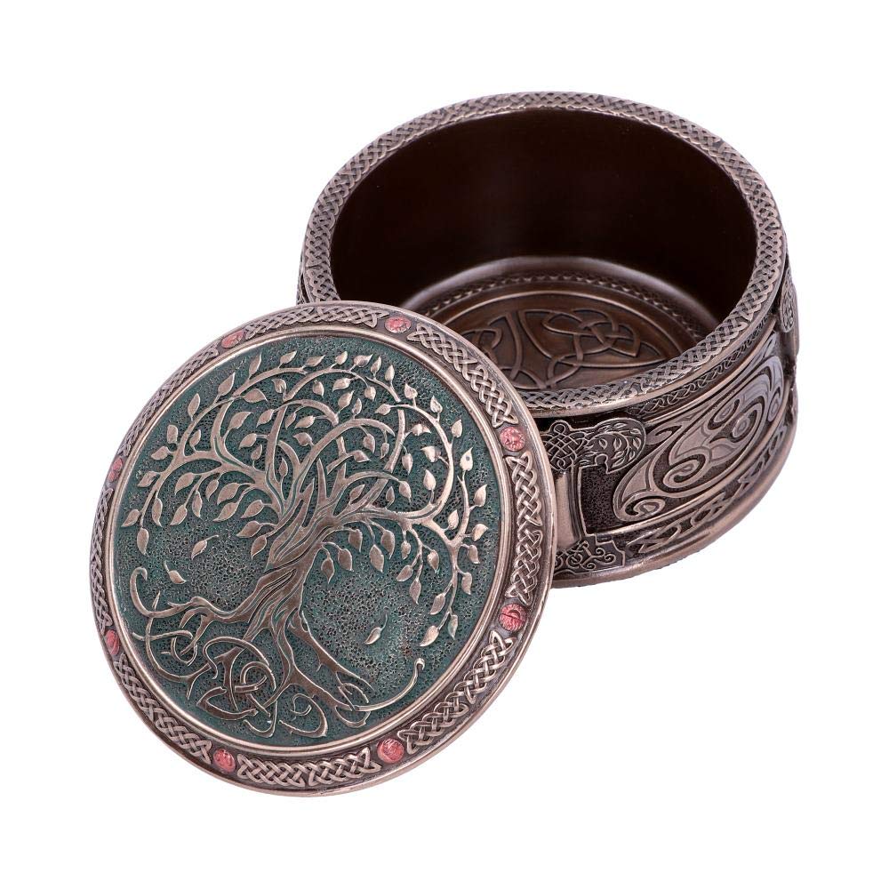 Round Tree of Life Celtic Trinket Box 10cm