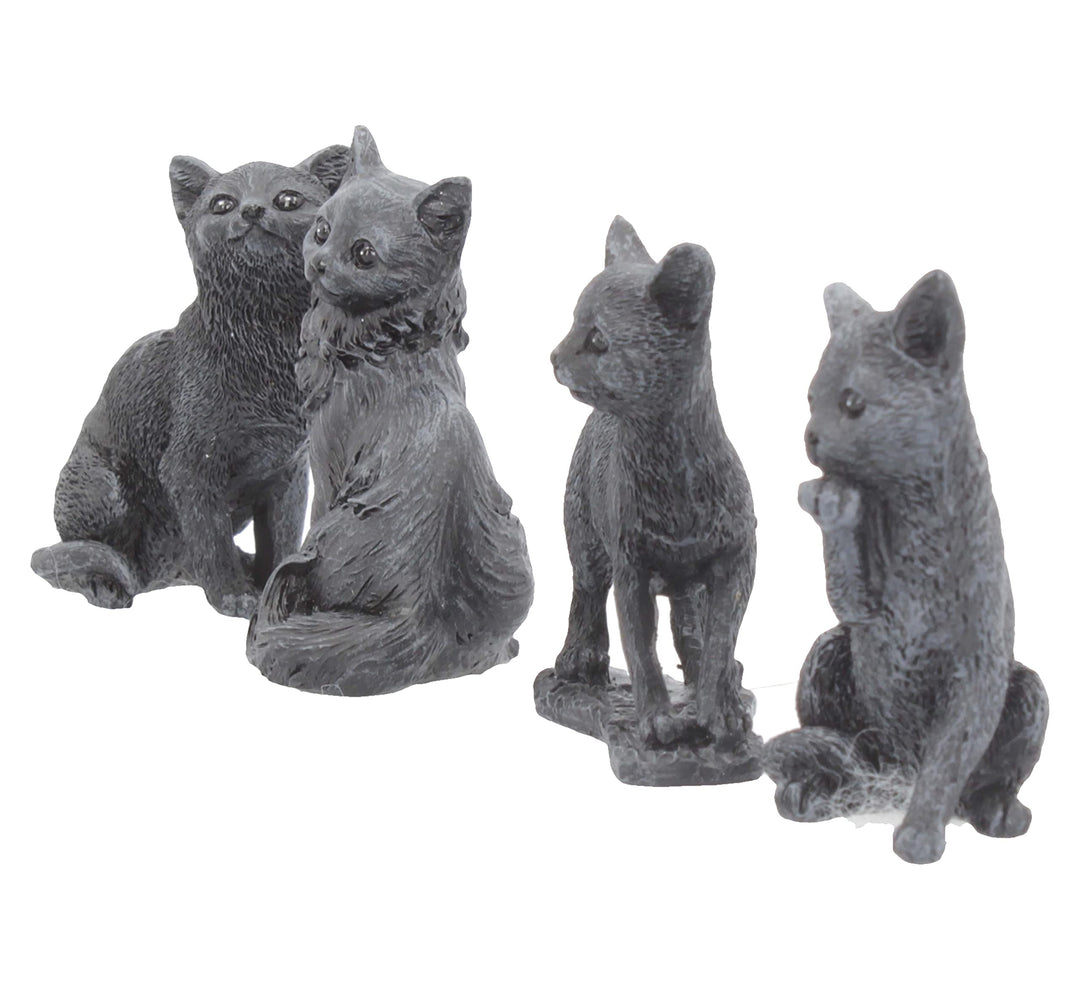 Adorable Lucky Black Cats 9cm Figures Display of 24