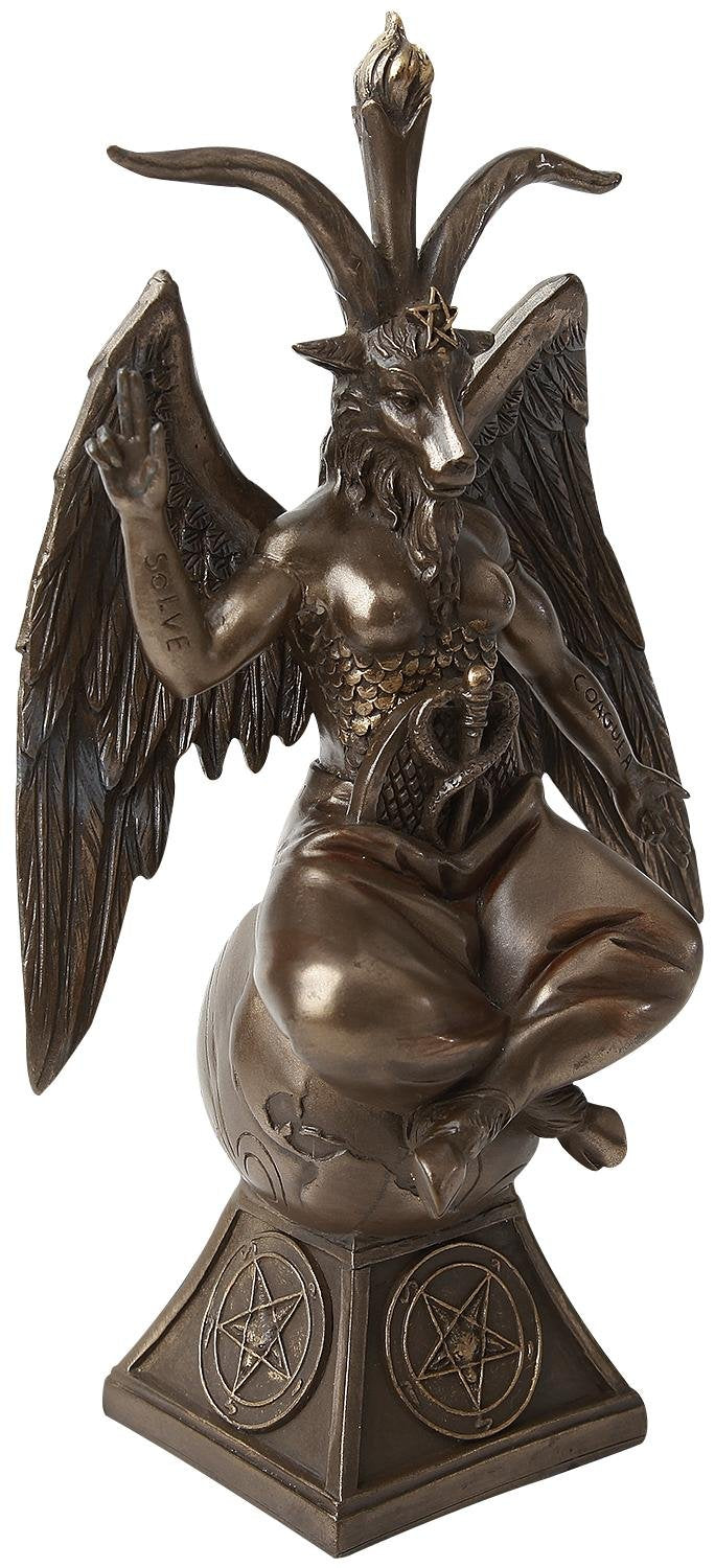 Baphomet Occult Mystical Figurine Bronze Gothic Ornament 24cm