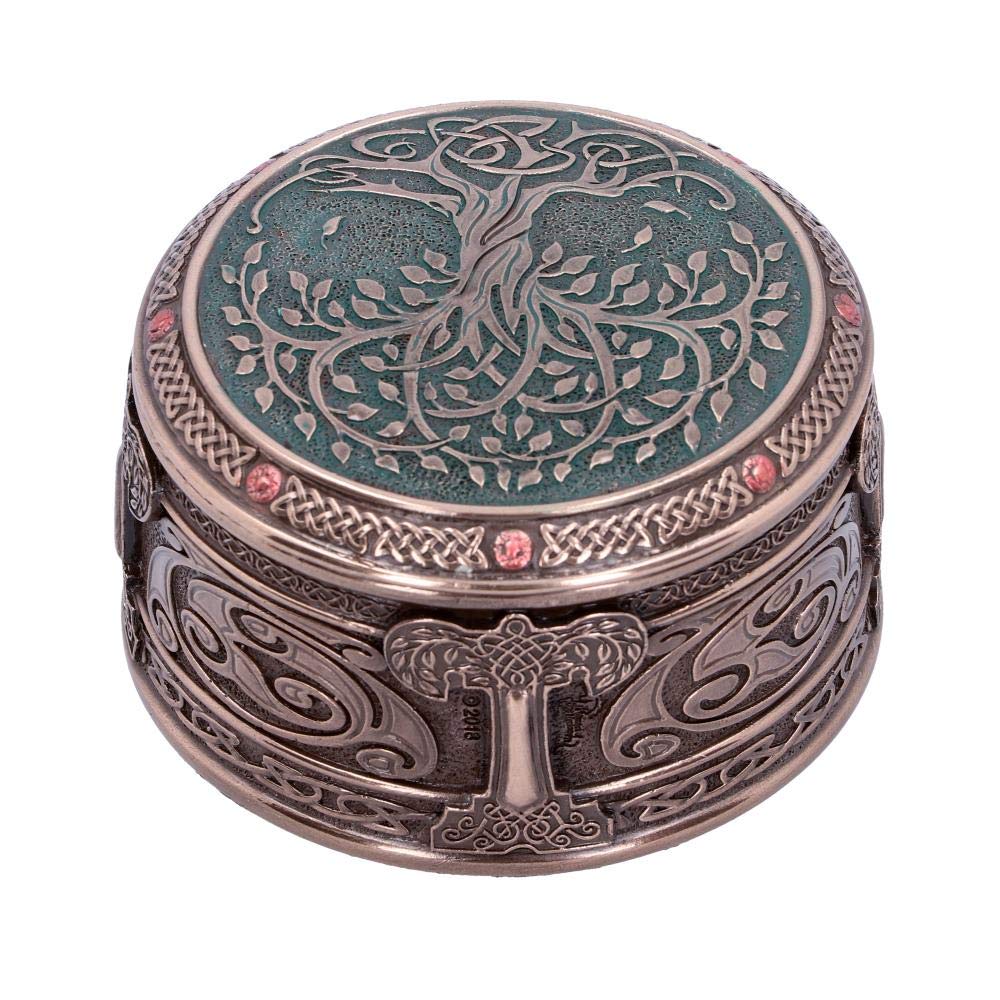 Round Tree of Life Celtic Trinket Box 10cm