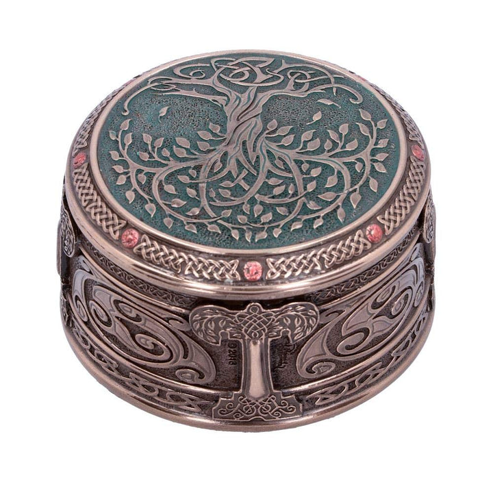 Round Tree of Life Celtic Trinket Box 10cm