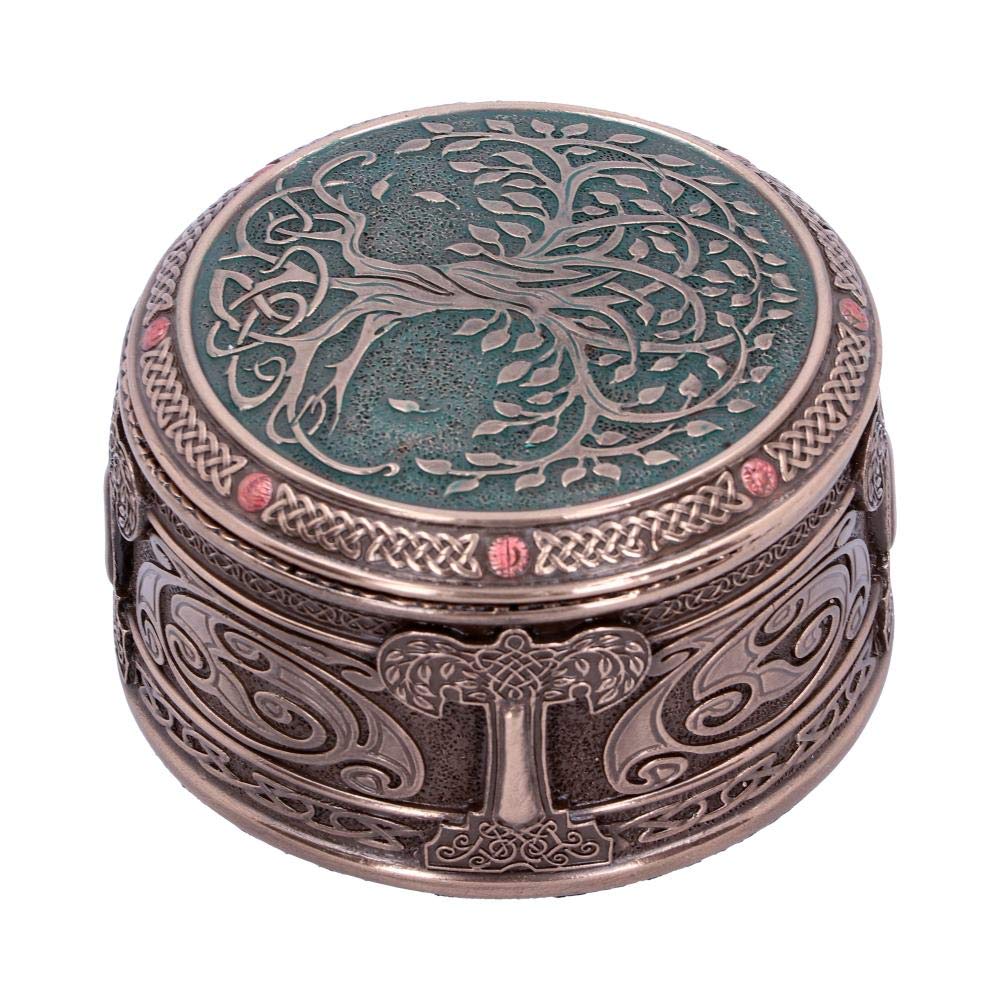 Round Tree of Life Celtic Trinket Box 10cm