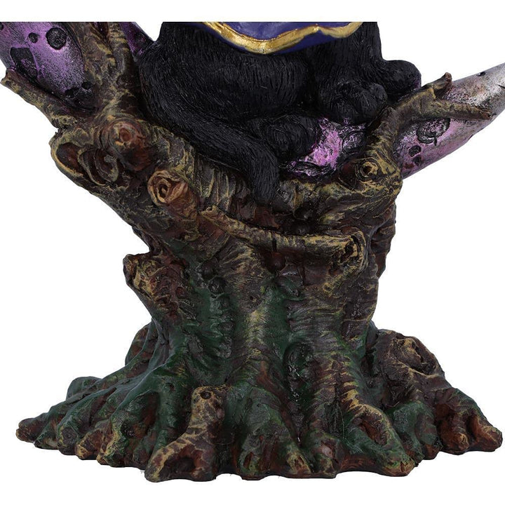Grimalkin Witches Familiar Black Cat and Crescent Moon Figurine 18.5cm