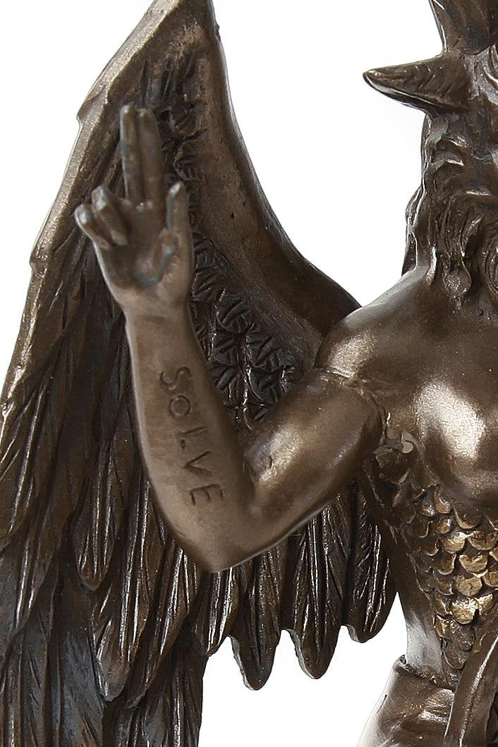 Baphomet Occult Mystical Figurine Bronze Gothic Ornament 24cm