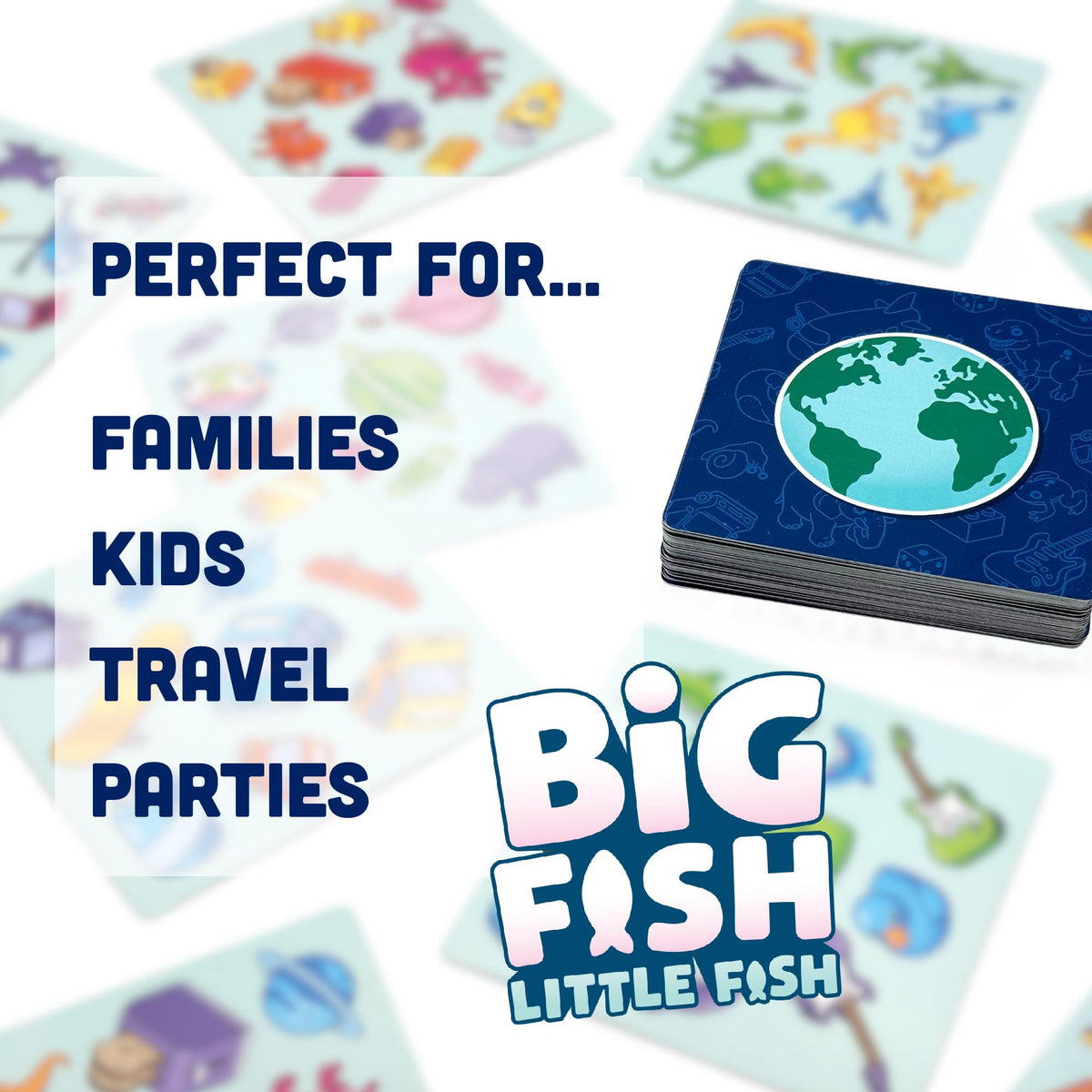 Big Fish Little Fish Game | Fast Fun Family Card Game Of Quick Reactions! | For Kids, Teens, and Adults | Ages 7+ | 2-6 players 7