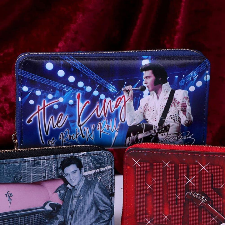 Elvis The King of Rock and Roll Blue Womens Purse 19cm