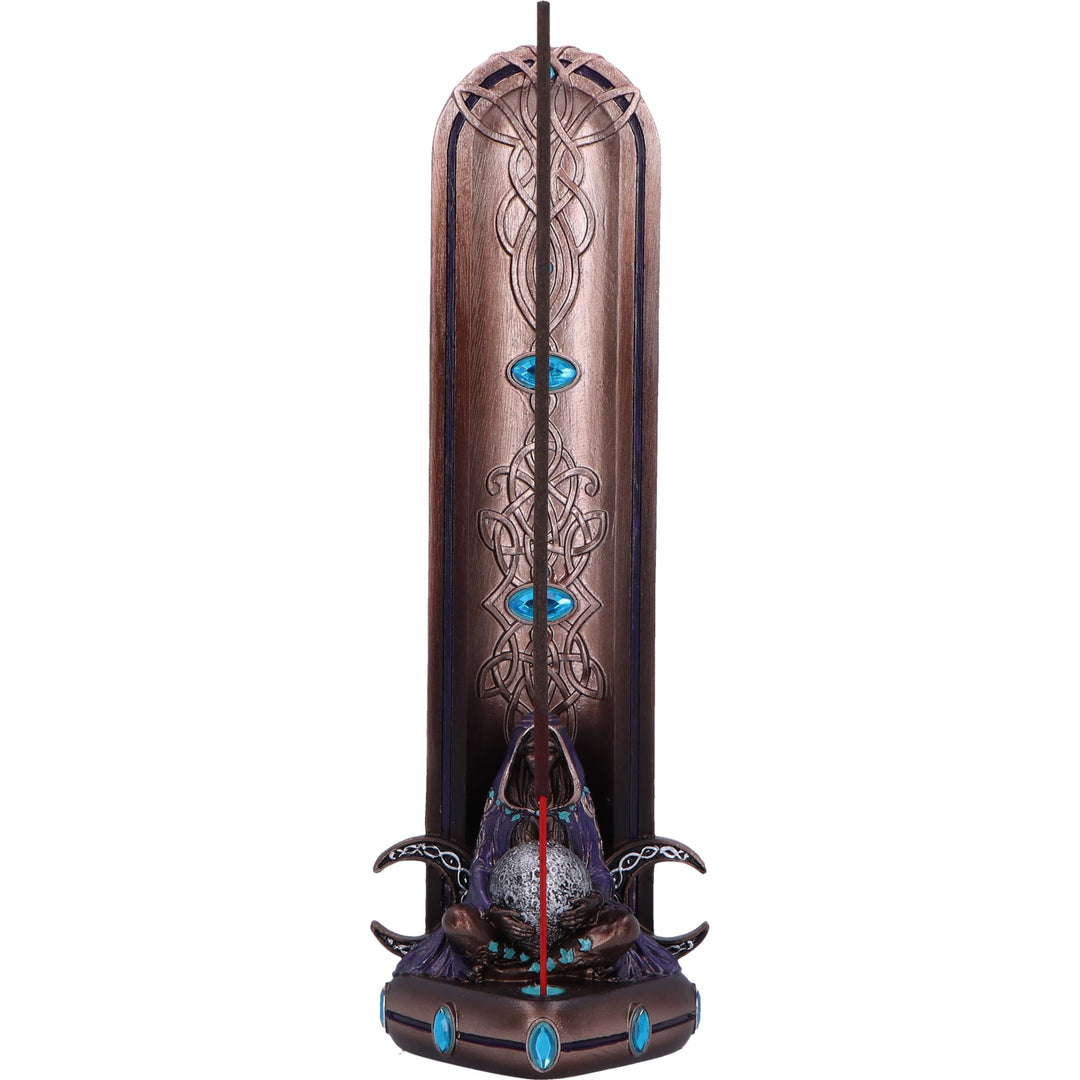 Triple Moon Goddess Bronze Incense Burner 22.5cm