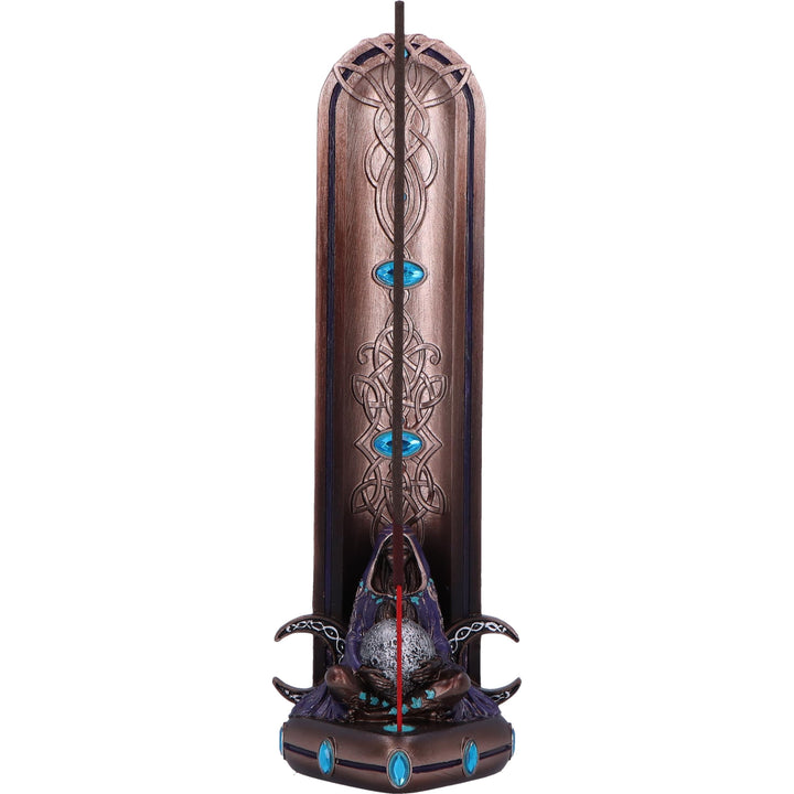 Triple Moon Goddess Bronze Incense Burner 22.5cm