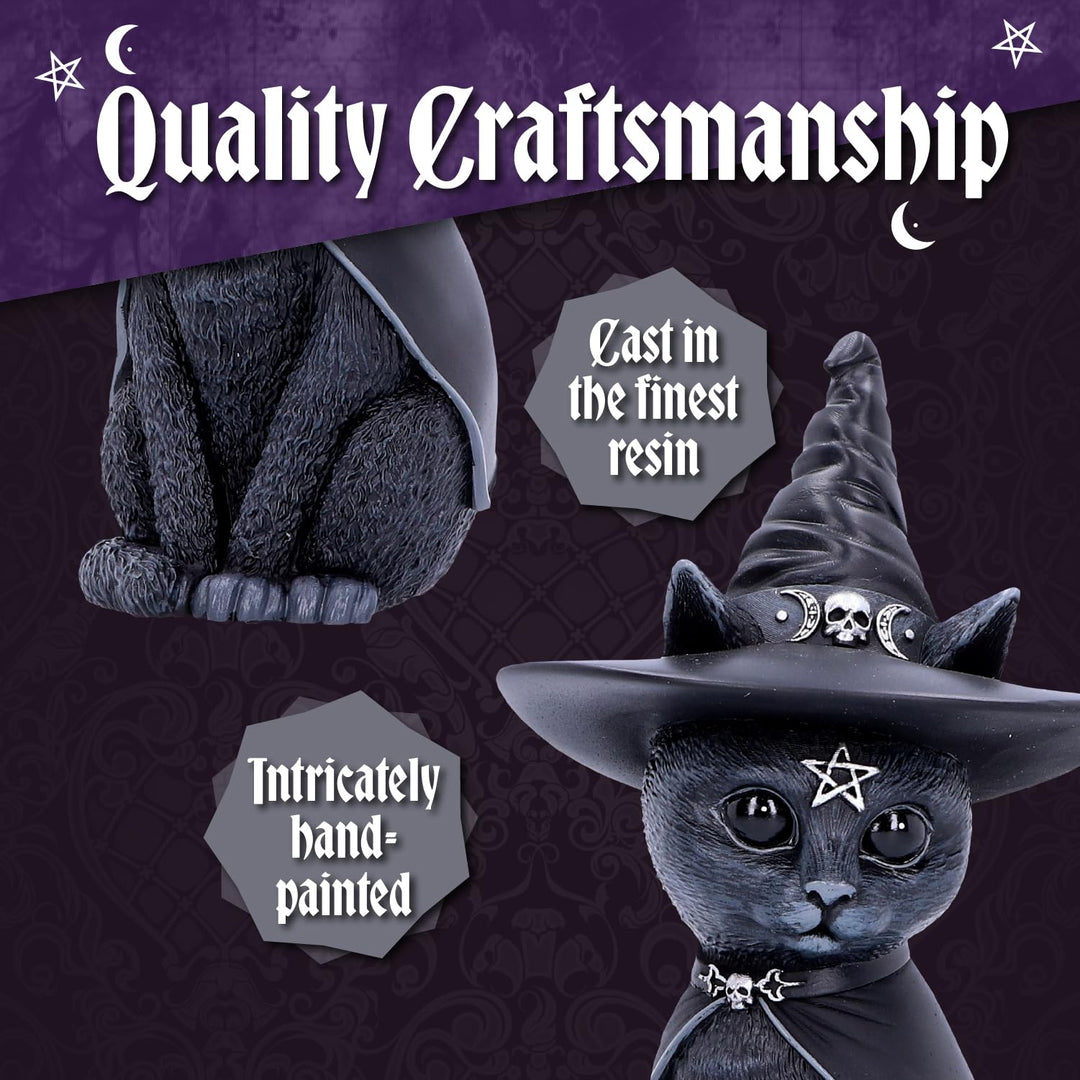 Purrah Witches Hat Occult Cat Figurine 13.5cm