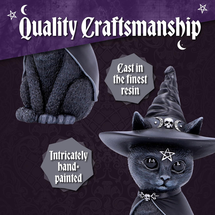 Purrah Witches Hat Occult Cat Figurine 13.5cm