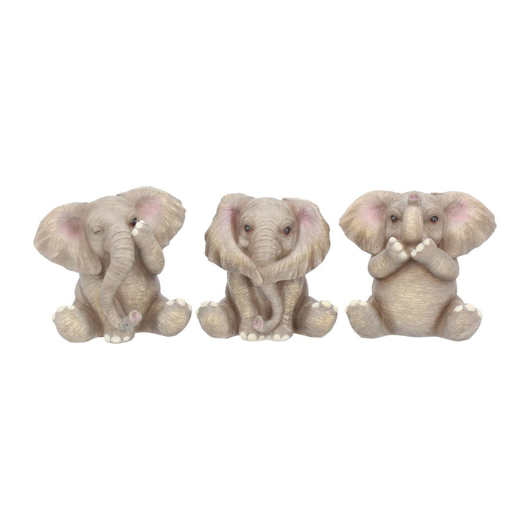Three Baby Elephants Figurine Elephant Ornaments 8cm