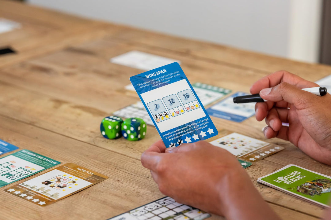 Rolling Realms A Light Strategic Roll-and-Write Board Game for Families and Adults
