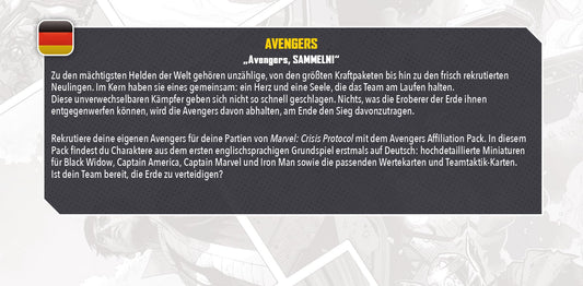Atomic Mass Games Marvel: Crisis Protocol Avengers Affiliation Pack - Earth's Mightiest Heroes in One Box! Tabletop Superhero Game, Ages 14+, 2 Players, 90 Minute Playtime, Made 2