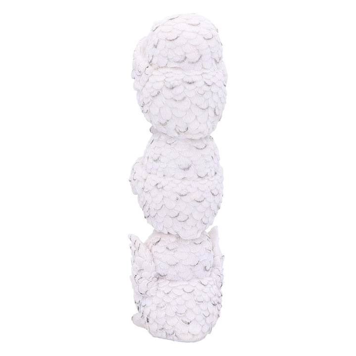 Wisest Totem Three Wise White Owls Ornament 20cm