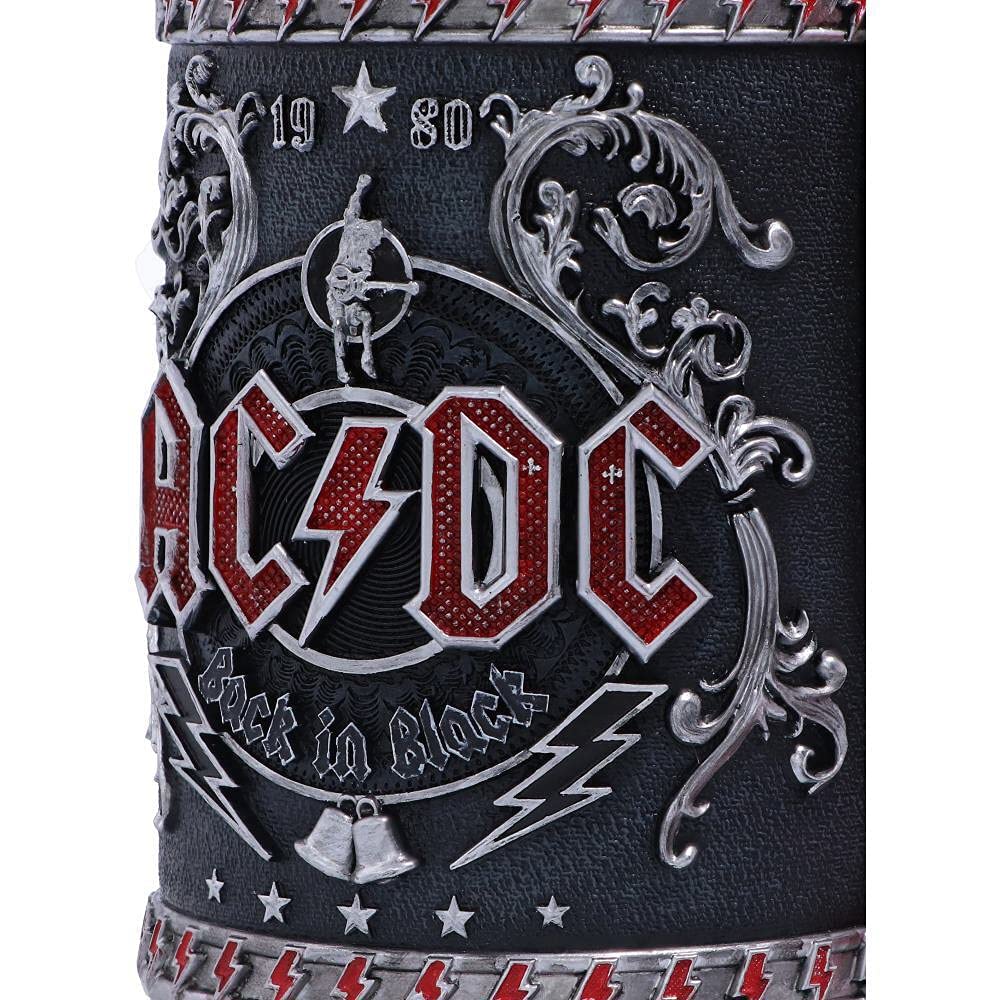 ACDC Back in Black Tankard Mug 16cm Officially Licensed