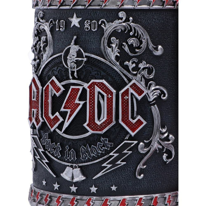 ACDC Back in Black Tankard Mug 16cm Officially Licensed