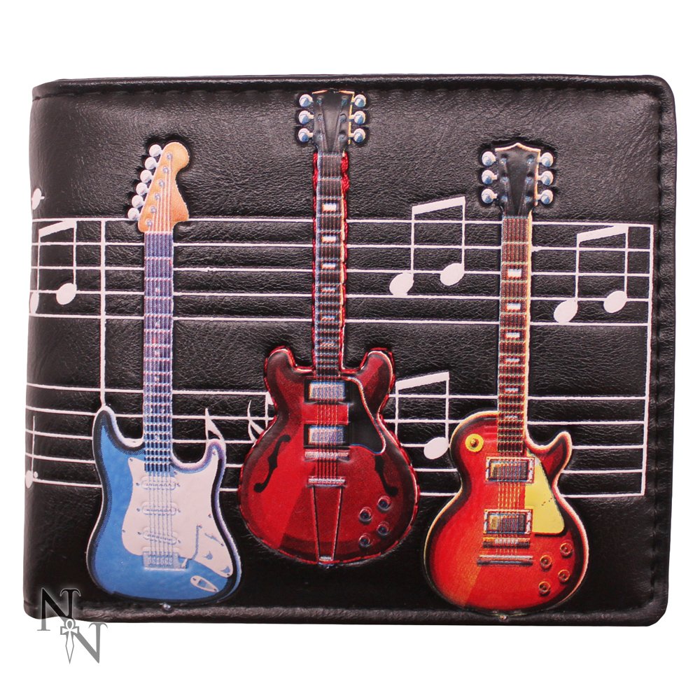 Nemesis Now Electric Guitars Embossed Music Wallet Black 11cm