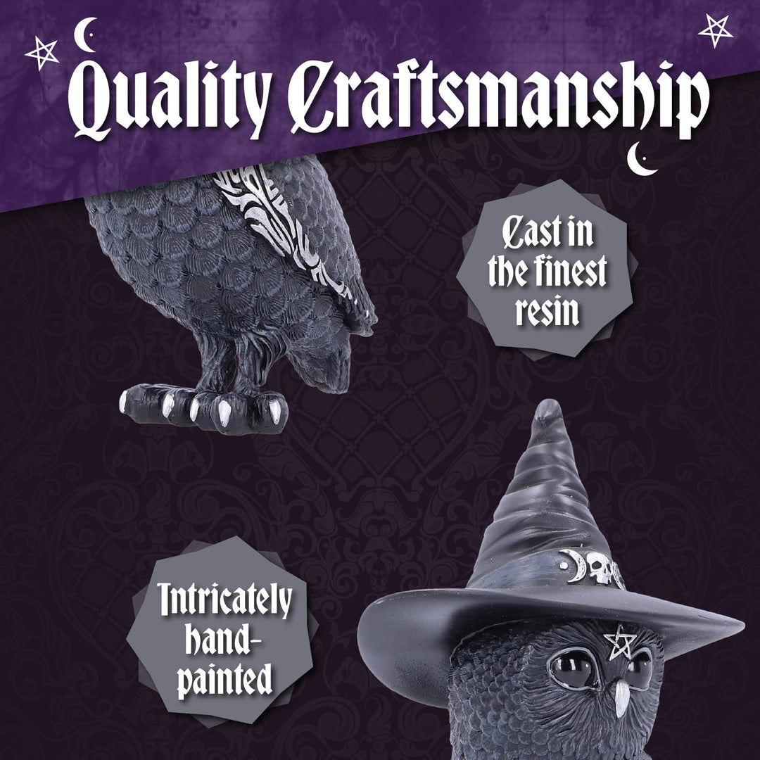 Owlocen Witches Hat Occult Owl Figurine 13.5cm