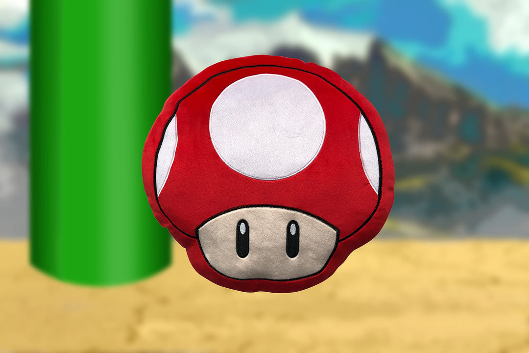 Super Mario Mushroom Soft to Touch Cushion 40cm