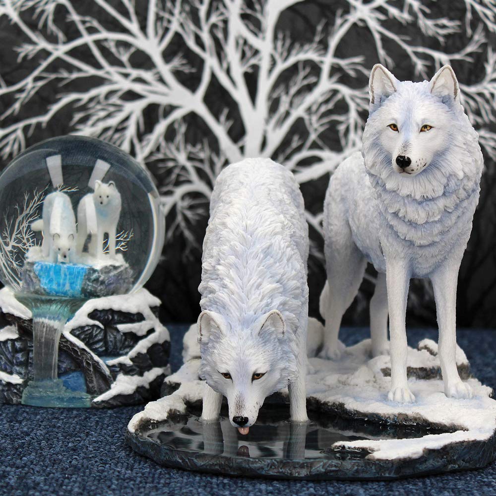 Warriors of Winter Wolf Figurine by Lisa Parker Snowy Ornament 35cm