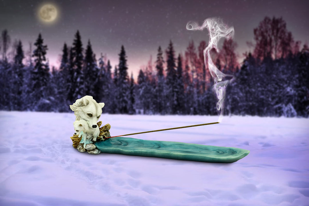 Mothers Watch Wolf Incense Burner Mothers 28.3cm