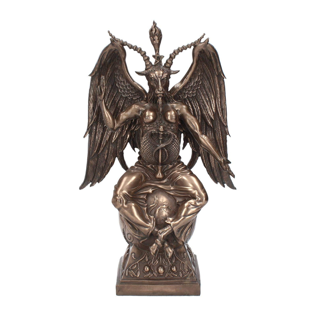 Bronzed Baphomet Occult Sabatic Goat Large Figurine 38cm Bronze