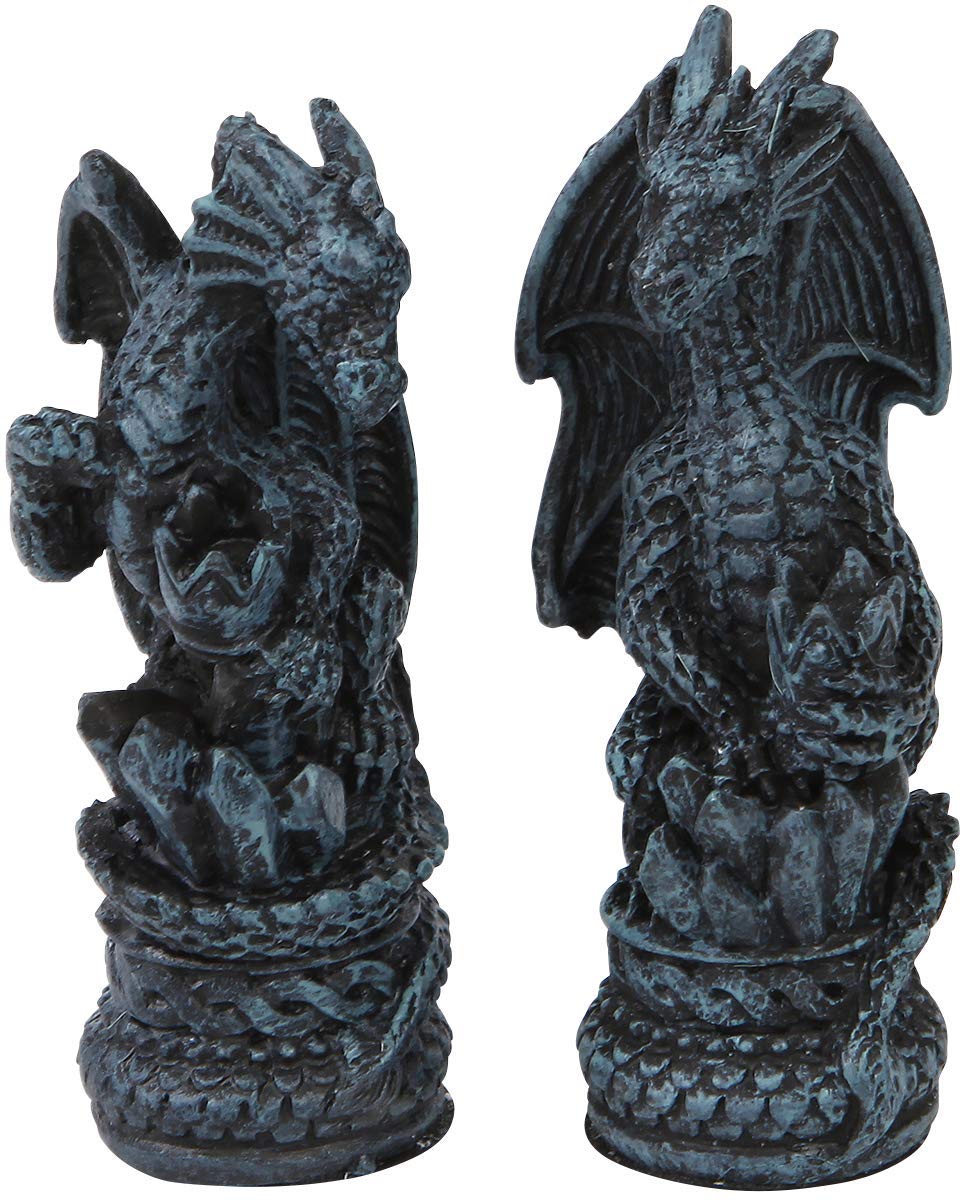 Raised Fantasy Dragon Chess Set with Corner Towers 43cm