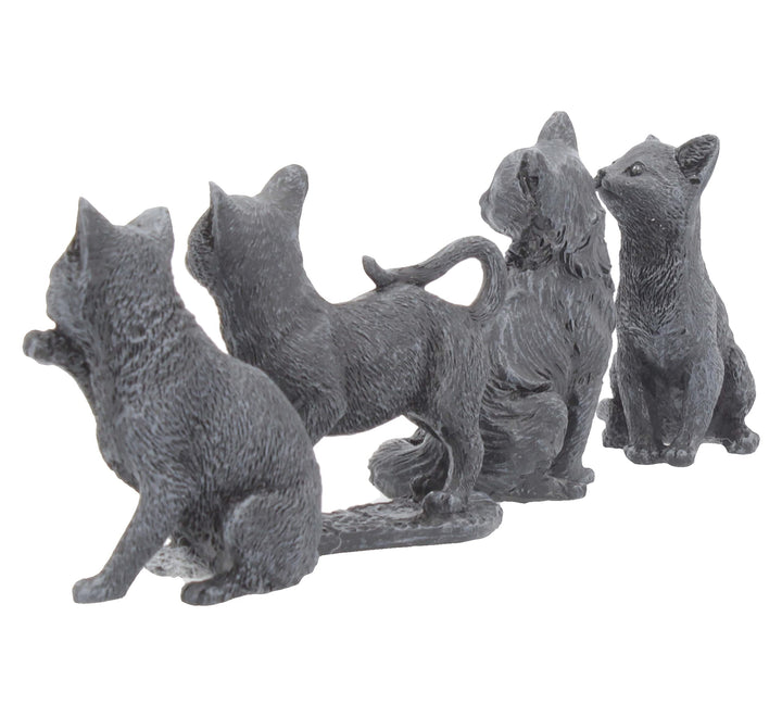 Adorable Lucky Black Cats 9cm Figures Display of 24