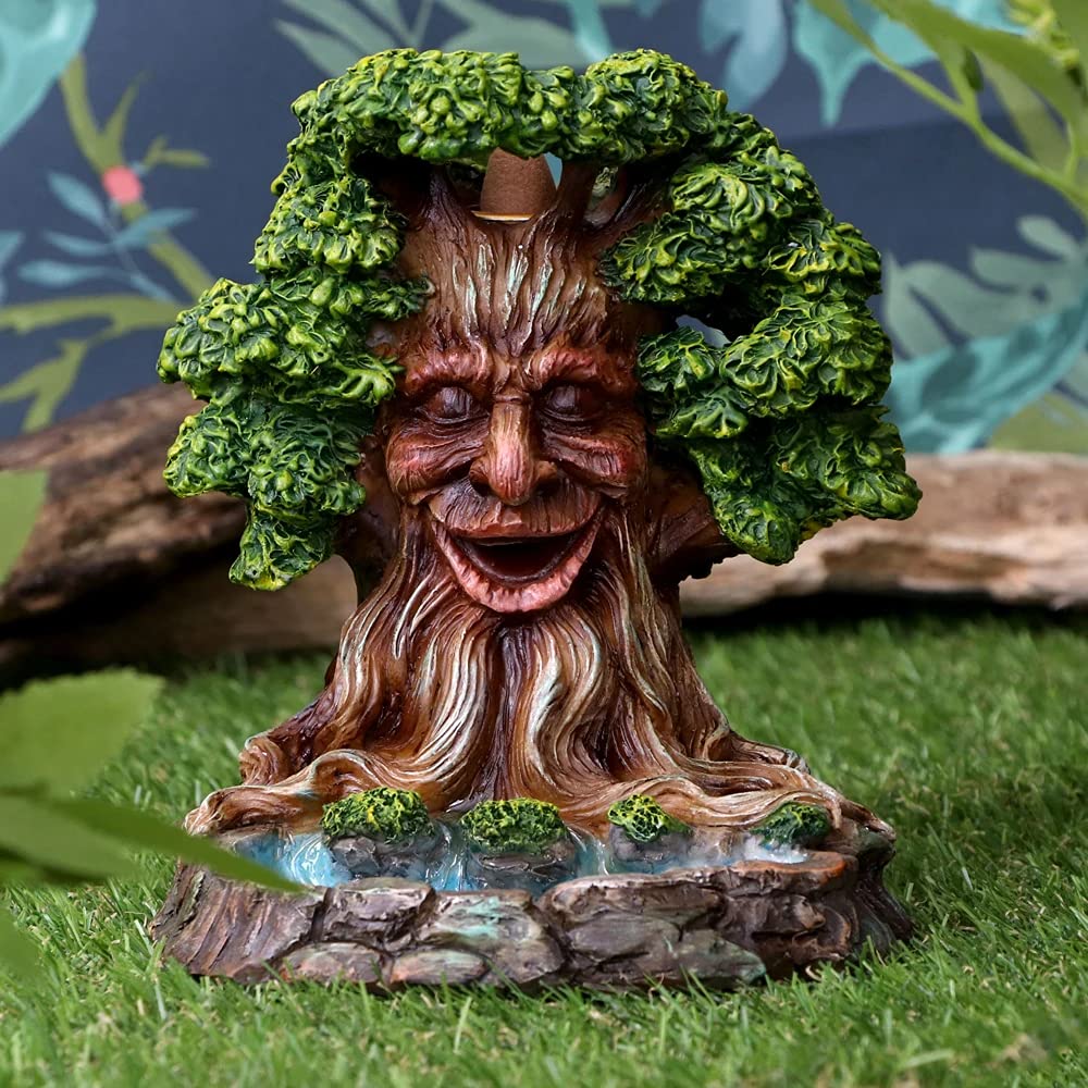 Elder Ember Tree Spirit Green Man Backflow Incense Burner 15.5cm