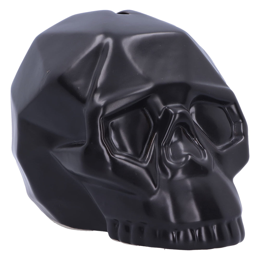 Geometric Black Skull Money Box 11.6cm