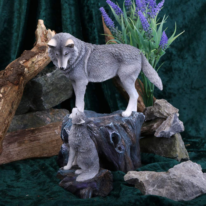Guidance Ornament Wolf and Pup Figurine by Lisa Parker 25cm LP