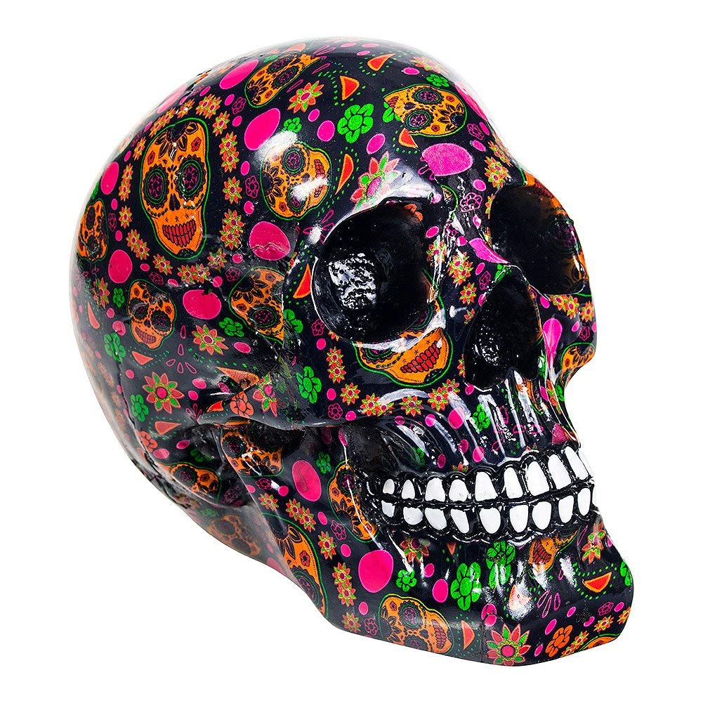 Viva Day of the Dead Print Skull 19cm
