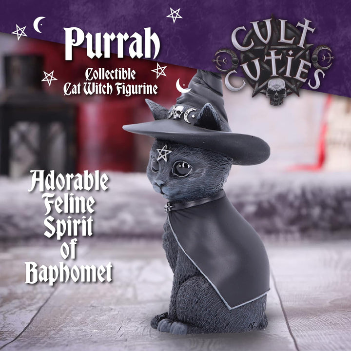 Purrah Witches Hat Occult Cat Figurine 13.5cm
