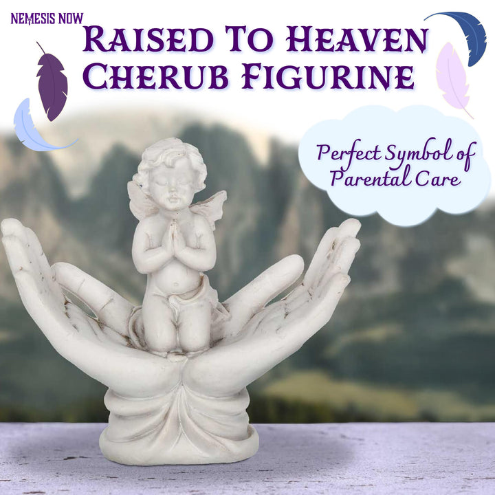 Raised To Heaven Cherub Figurine 11cm